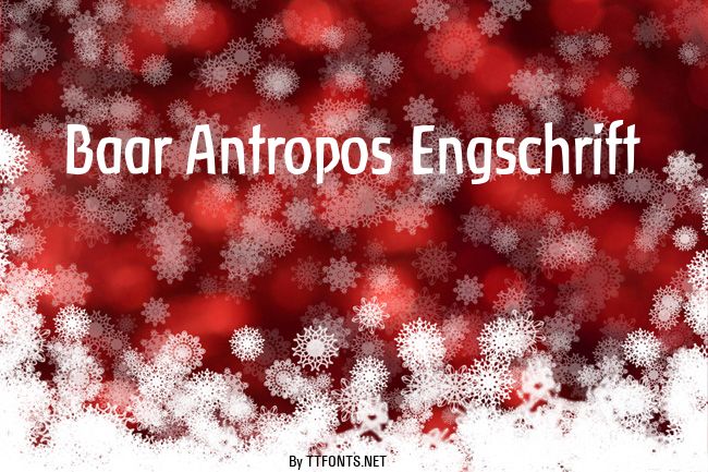 Baar Antropos Engschrift example